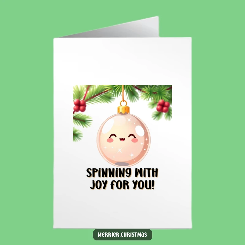 Sparkling Congrats Card: Xmas Ornament Free Printable, Festive Greeting