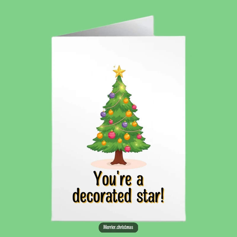 Free Printable Congrats Card: Twinkling Tree Sparkles for Your Big Win!