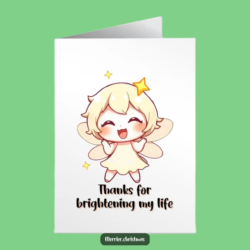 Free Printable Thank You Card: Twinkling Fairy Light Funny Delight Downloadable Gift