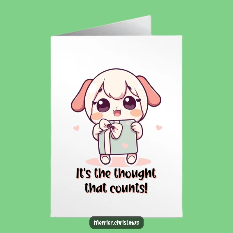 Free Printable Thank You Card: Kawaii Gift Shaking Funny Downloadable Appreciation