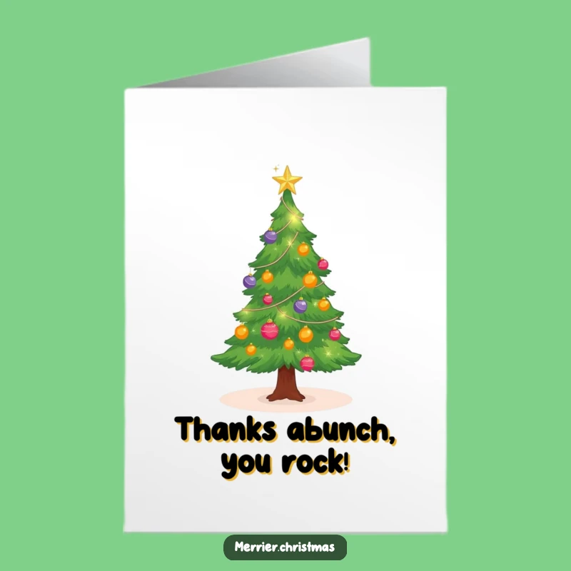 Free Printable Thank You Card: Twinkling Tree Thanks with Sparkling Humor!
