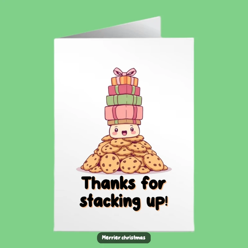Free Printable Thank You Card: Bewildered Cookie Stack Says Thanks Funny Gift