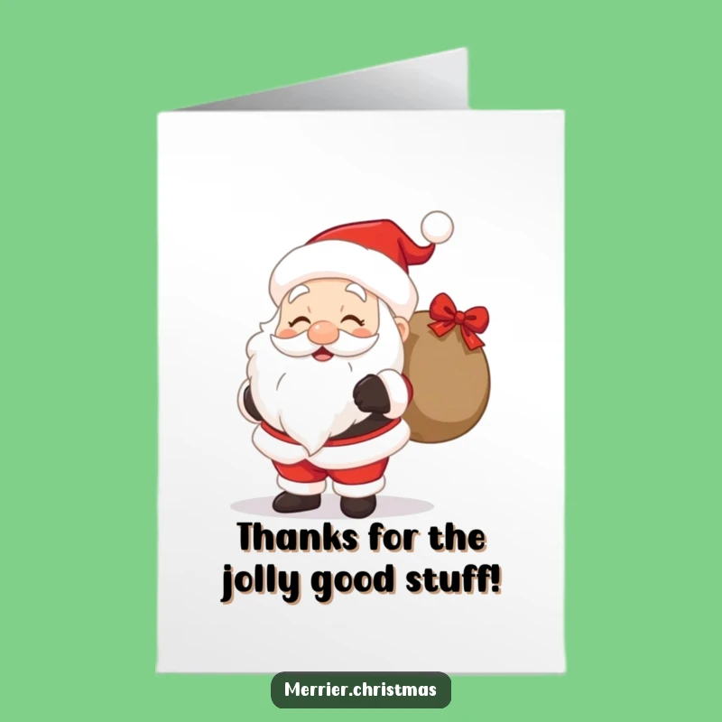 Free Printable Santa Thank You Card: Cheerful Downloadable Gift of Gratitude