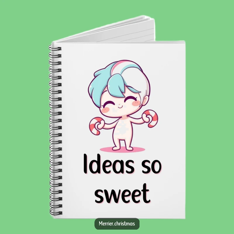 Funny Candy Cane Notebook: Jot Down Ideas with a Playful Bend