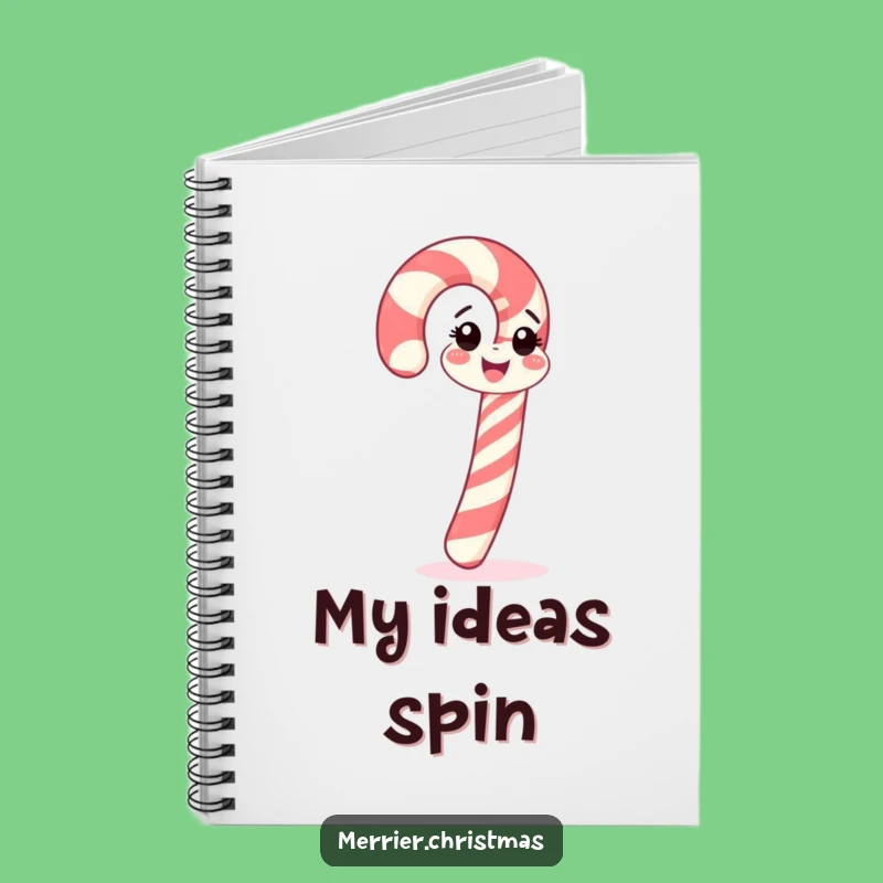 Funny Candy Cane Spin Notebook: Jot Down Sweet Holiday Ideas