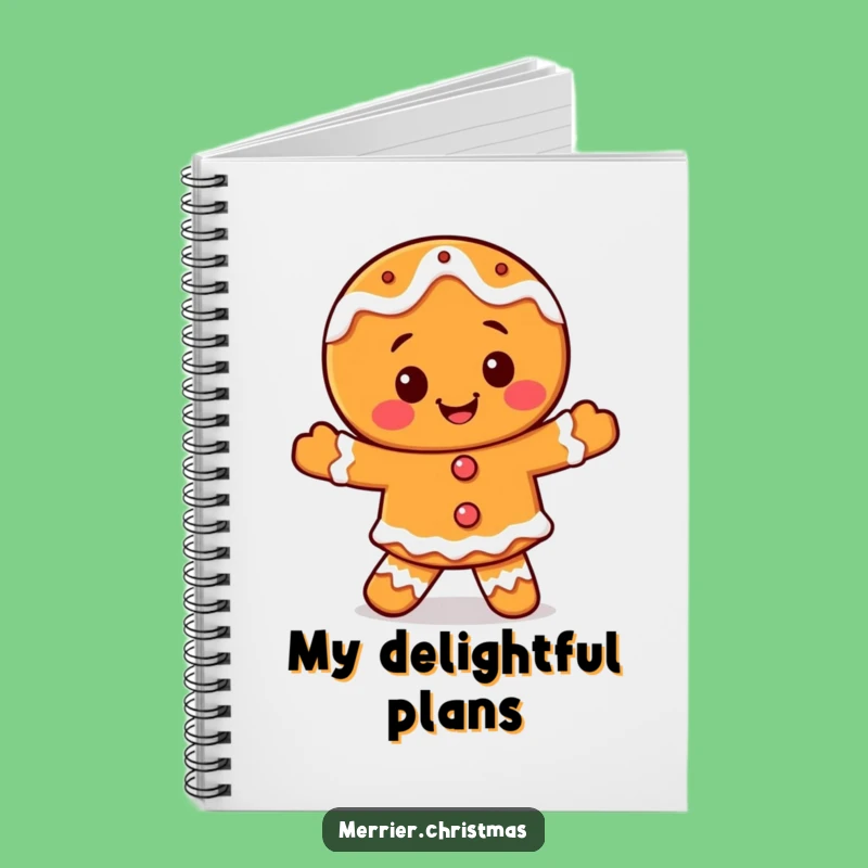 Funny Gingerbread Dance Notebook - Happy Iced Journal, Perfect for Holiday Notes!