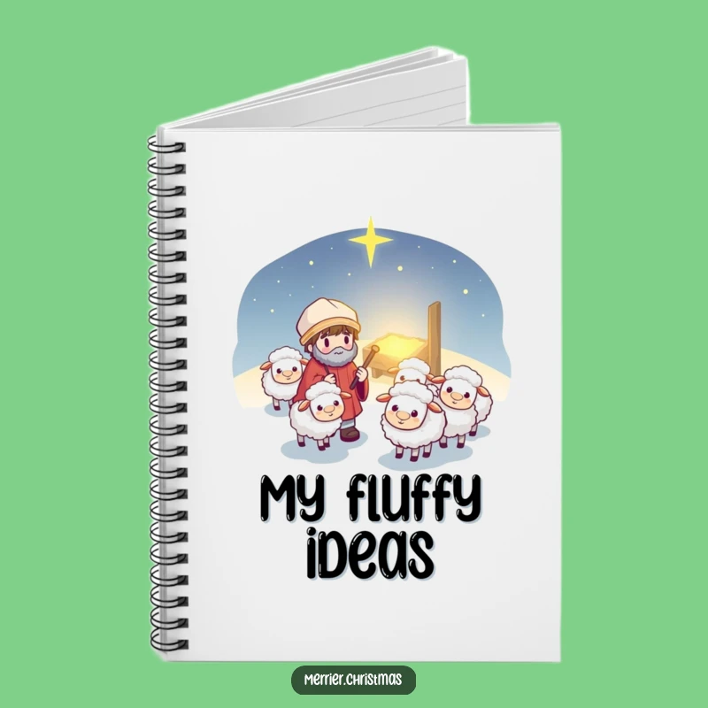 Funny Kawaii Shepherd Notebook: Cute Cartoon Guiding Sheep Journal, Gift Idea