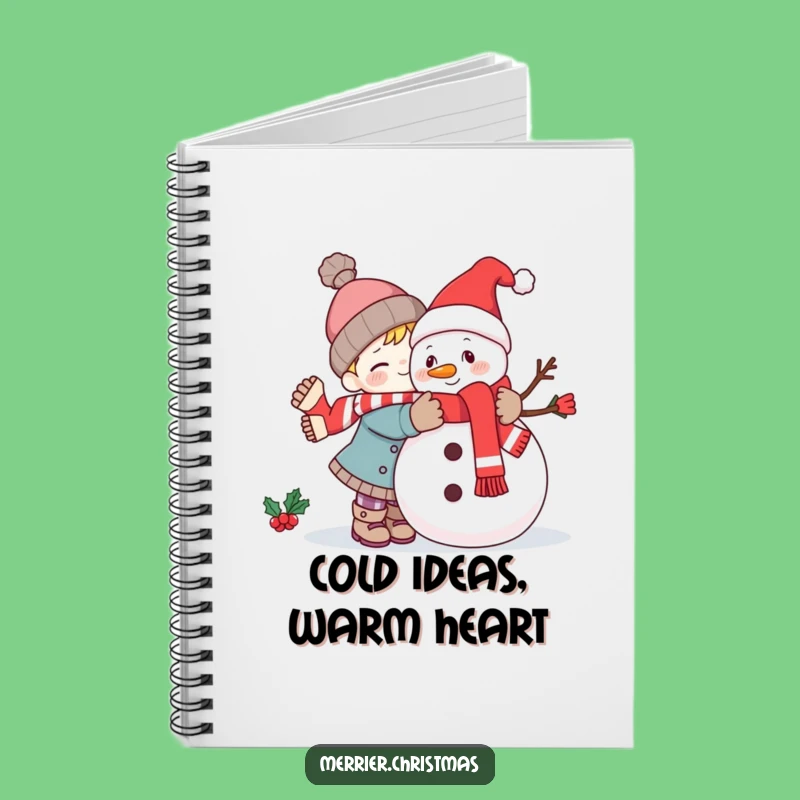Funny Kawaii Snowman Hug Notebook: Jot Down Your Cozy Winter Thoughts!