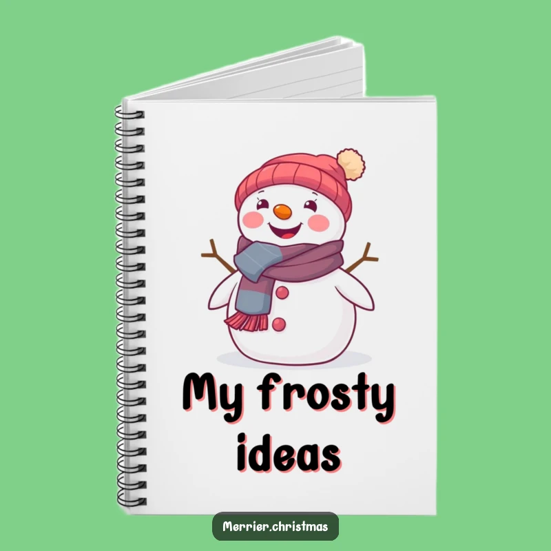 Funny Snowman Journal - Festive Scarf Winter Notebook Gift