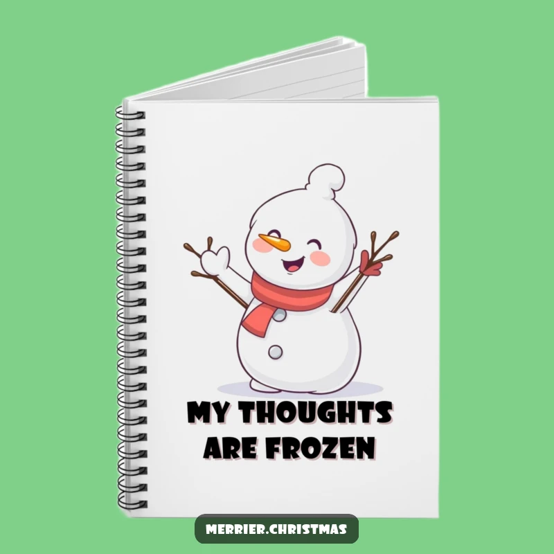 Funny Snowman Waving Notebook: Jot Down Winter Thoughts with Cheer