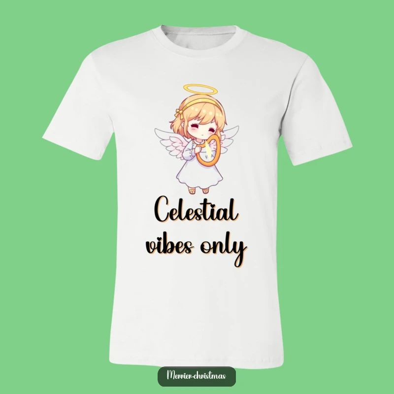 Funny Angel Harp T-Shirt: Wear Celestial Humor with Heavenly Grace