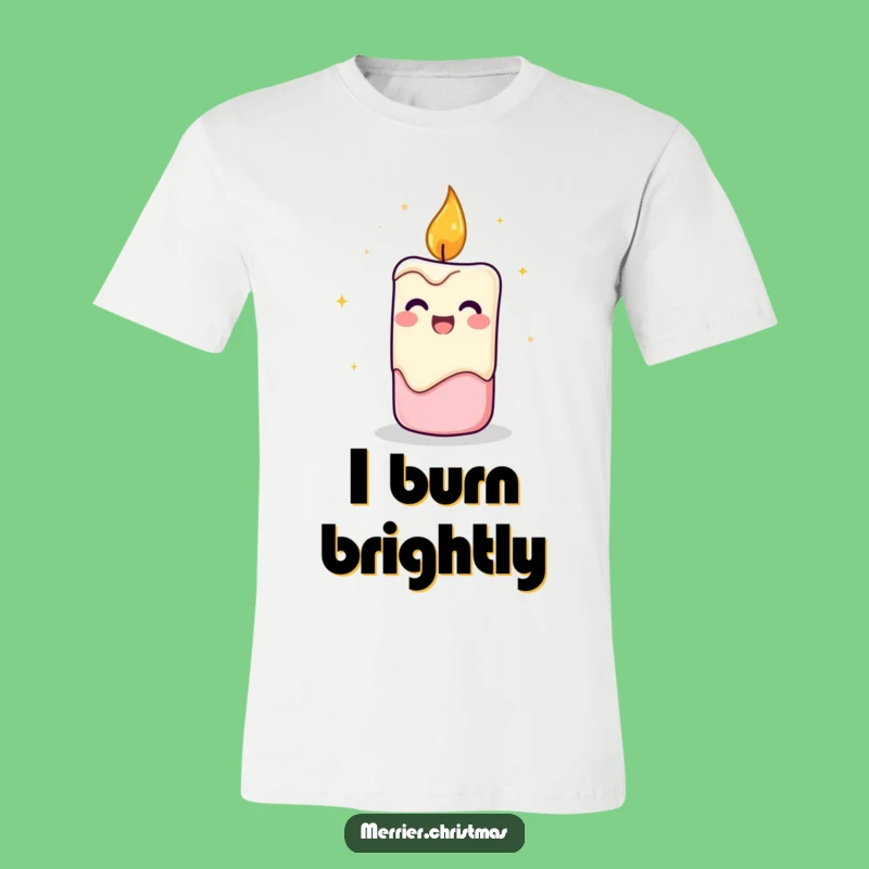 Funny Cheerful Candle T-Shirt: Wear Your Inner Light and Energy!