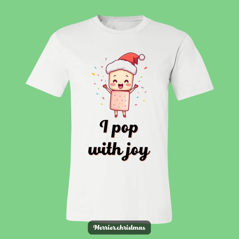 Funny Christmas Cracker T-Shirt - Popping Character, Amazing Humorous Holiday Gift!