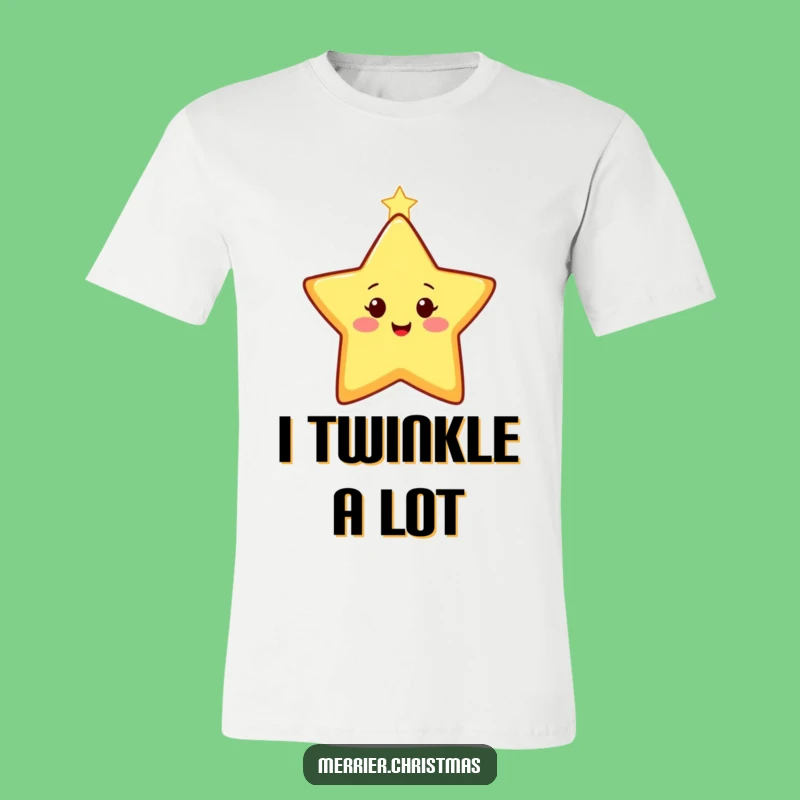 Funny Christmas Star T-Shirt - Twinkling Character, Amazing Humorous Holiday Gift!