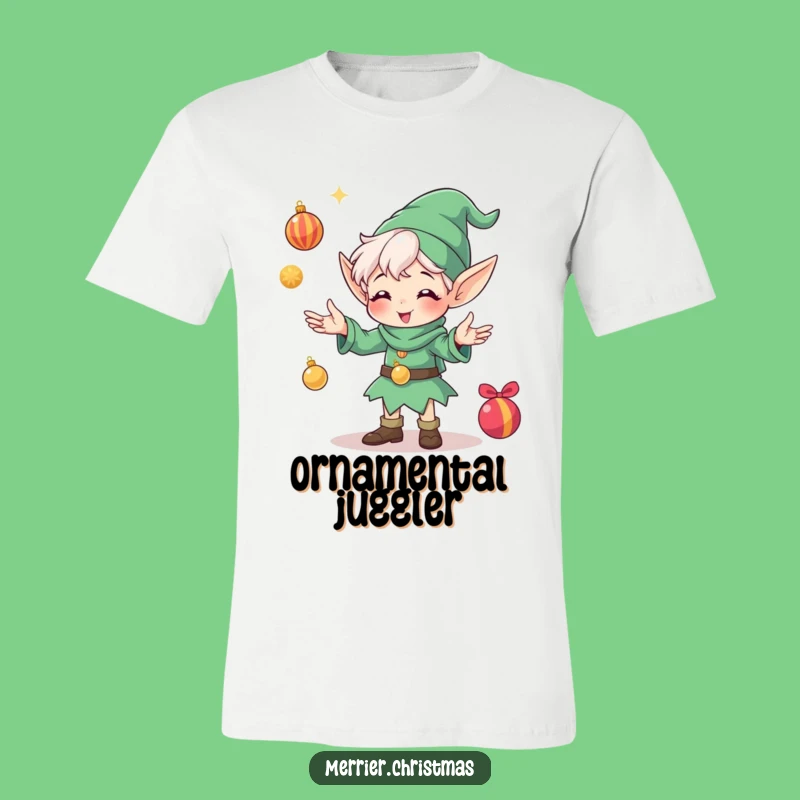 Funny Elf Juggling Ornaments T-Shirt: Hilarious Holiday Tee as the Ultimate Gag Gift