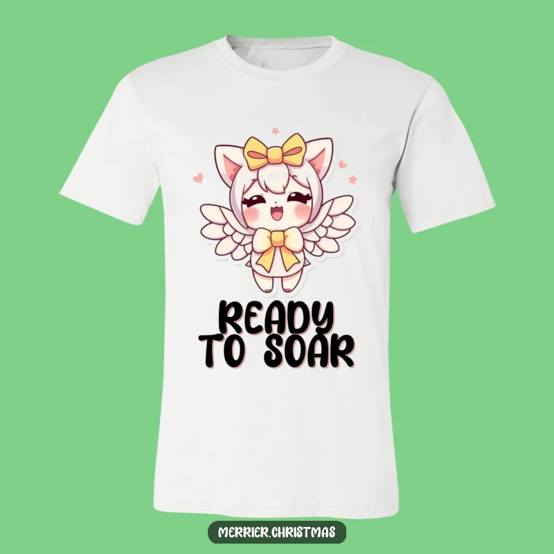 Funny Gift Bow T-Shirt: Flying Wings Character Shirt, Great Humorous Gift