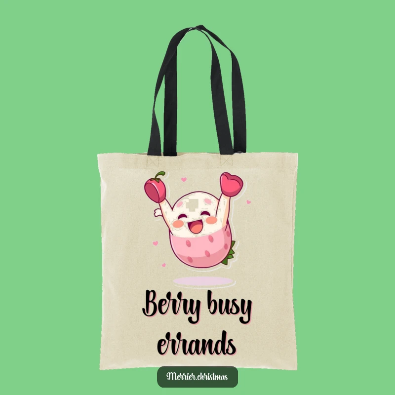 Funny Holly Berry Somersault Tote Bag - Carry Your Cheer Everywhere!