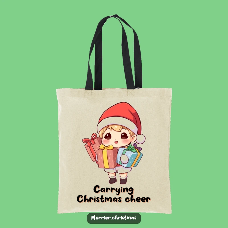 Funny Santa Tote Bag: Gift Holding Character Carry-All, Festive Gift