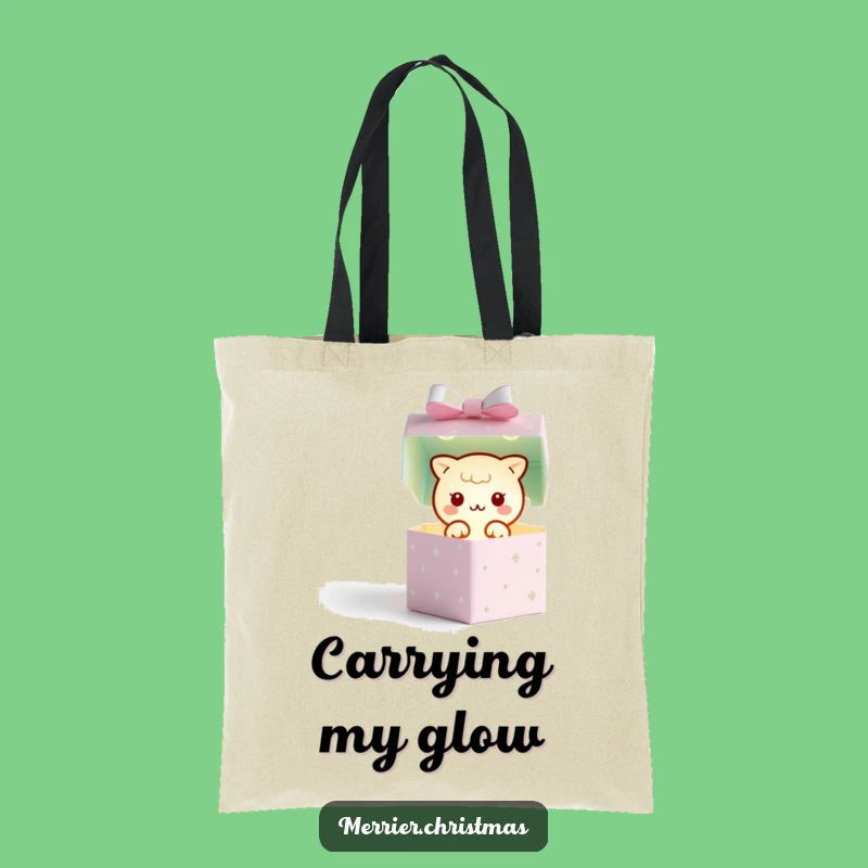Funny Kawaii Gift Box Tote Bag: Carry Your Sparkle, Perfect Surprise Gift