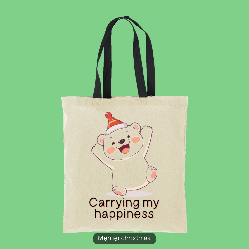 Funny Polar Bear Cub Tote Bag: Carry Joyful Fun, Great Humorous Gift!